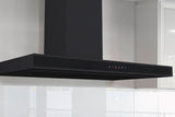 Schweigen 90cm Black Glass Silent Wallmount Rangehood