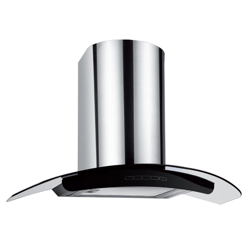 Newmatic 90cm Curved Glass Wallmount Rangehood