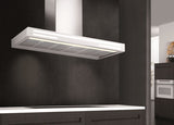 Klasse Alba 90cm White Glass Silent Wall Rangehood