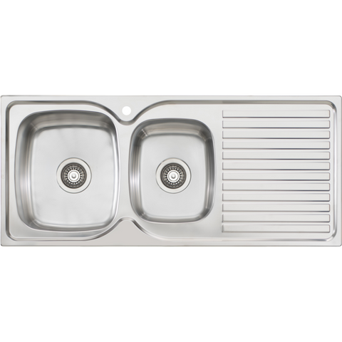 Oliveri Endeavour 1 & 3/4 Bowl Sink With Drainer