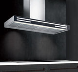 Klasse Alba 90cm Black Glass Silent Wall Rangehood