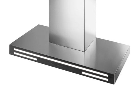 Klasse Alba 90cm Black Glass Silent Wall Rangehood
